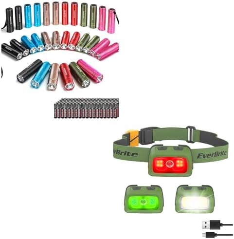 30-Pack EverBrite Flashlights Rechargeable Headlamp