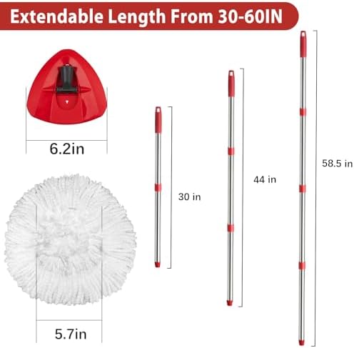 HiBaBy 2 Spin Mop Set Compatible with OCedar Mop