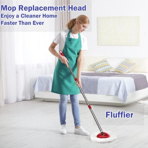 Higfra Spin Mop Replacement Heads 4 Pack