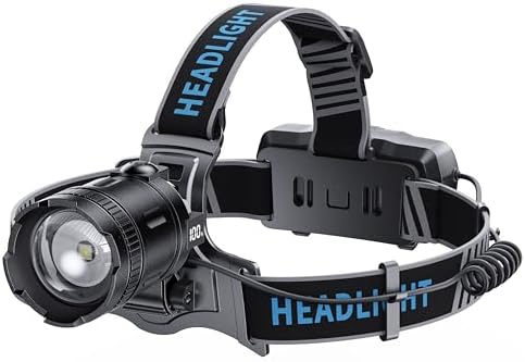 Sinvimes Rechargeable Headlamp1000 High Lumen Waterproof Adjustable for Camping Hiking
