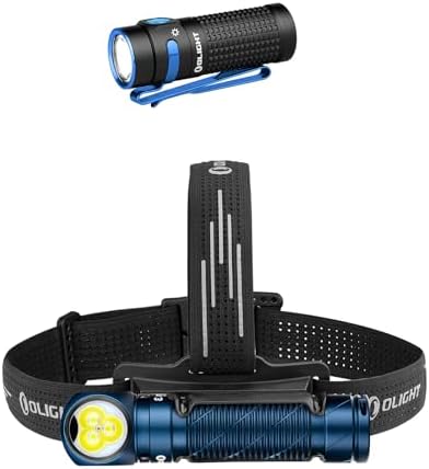 OLIGHT Rechargeable Headlamp Bundle Baton4 EDC Flashlight Camping surroundings