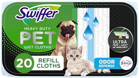Swiffer Sweeper Pet Heavy Duty Deep Clean Multi-Surface Wet Cloth