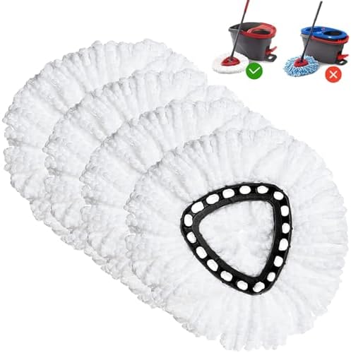Higfra Spin Mop Replacement Heads 4 Pack