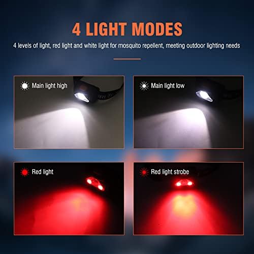 Red White Light Headlamp 2-Pack