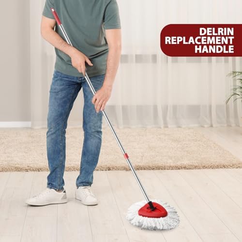 4-Section Spin Mop Handle 30-58 inches Easywring 1-Tank System Compatible