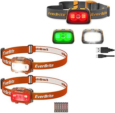 EverBrite Rechargeable Headlamp 7 Lighting Modes - Dual Switches Memory Function