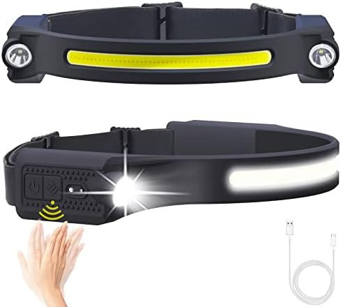 AlpsWolf 2-Piece LED Headlamp Rechargeable 260 Wide Beam