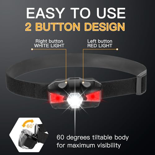 30-Pack LED Headlamp Red Light Perfect for Emergencies