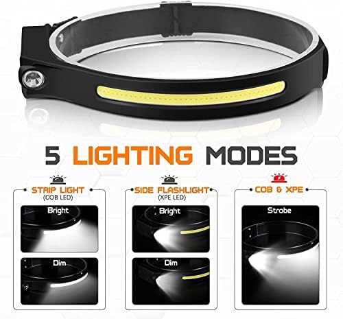 3-Piece Rechargeable LED Headlamp Set with 230 Beam