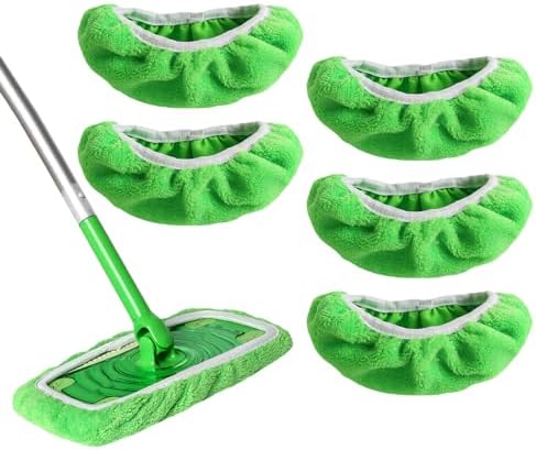 AmaVins Reusable Chenille Swiffer Mop Pads 5 Pack