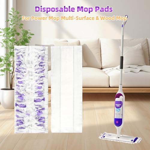 12 Pack Disposable Mop Pads for PowerMop Multi-Surface Floor Mop