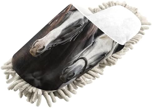 RunningBear White Watercolor Mop Slippers for Home