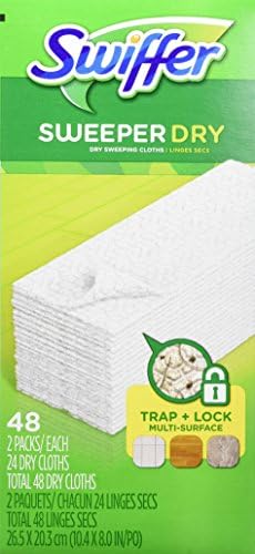 Swiffer Sweeper Dry Sweeper 48-Piece Refill Multi-Surface Durable Dust Mops