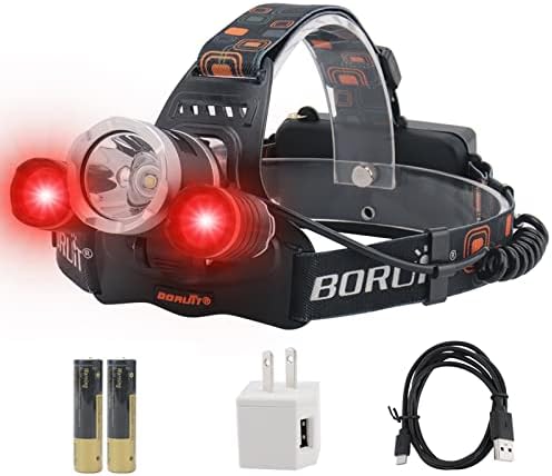 BORUIT RJ-3000 Ultra Bright LED Headlamp 5000 Lumens