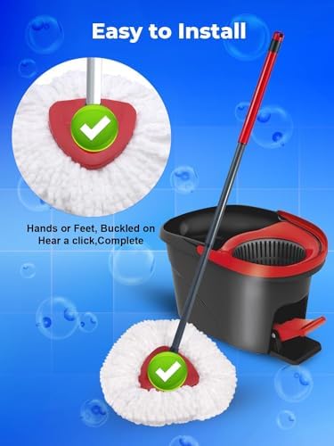 Bublador 4-Piece Set Compatible Mop Head with EasyWring Mop System