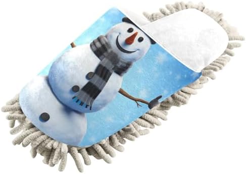 Cozy Snowman Mop Slippers for Office Home