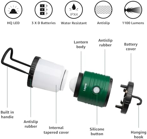 Lepro Lantern camping light Emergency Battery-Powered LED