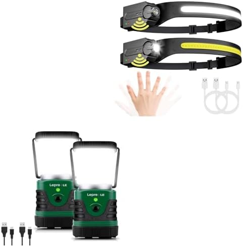 Lighting EVER Lepro Bundle - 1000LM LED Lantern with Power Bank and Headlamp