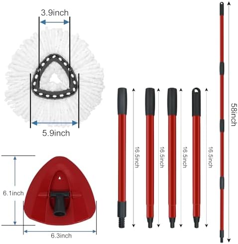 O-Ceda Mop Heads Set for EasyWring Spin Mop