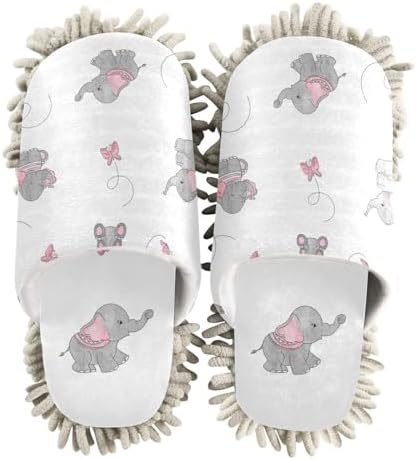 Kigai Microfiber Slippers - Great for Mopping with Elephant Design