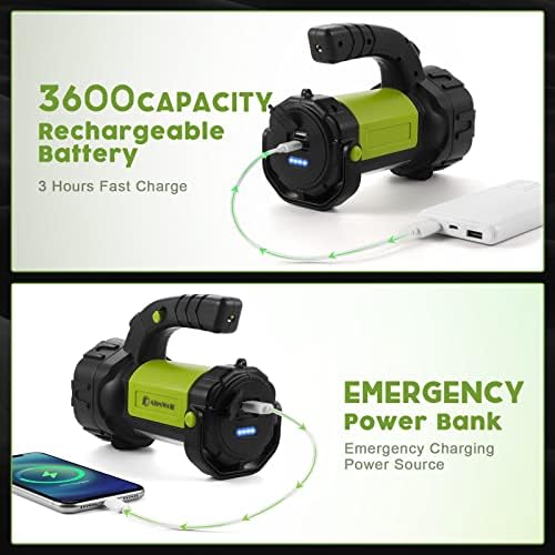 AlpsWolf Rechargeable Camping Lantern 800LM LED Light 3600mAh Battery waterproof