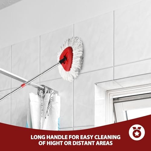 4-Section Spin Mop Handle 30-58 inches Easywring 1-Tank System Compatible