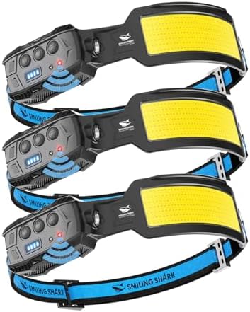 Smiling Shark 3-Piece Headlamp Set