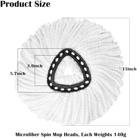 12-Pack Spin Mop Heads for Hard Floors