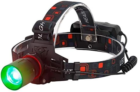 1000 LUMENS GREEN HEADLAMP WATERPROOF rechargeable