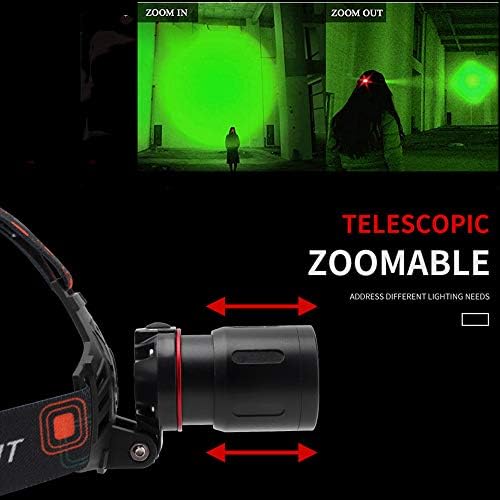 1000 LUMENS GREEN HEADLAMP WATERPROOF rechargeable
