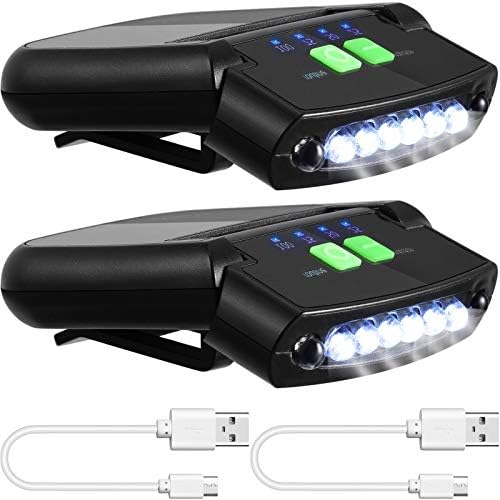 Waterproof Rechargeable 6 LED Cap Lights