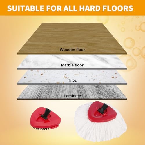 YZJAJZY Mop Heads Replacement Set for 1-Tank Spin Mop