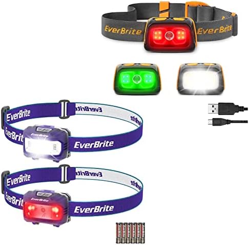 DurableLight Rechargeable Headlamp 2-Pack with Dual Modes