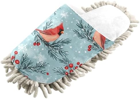 Cozy White Christmas Mop Slippers