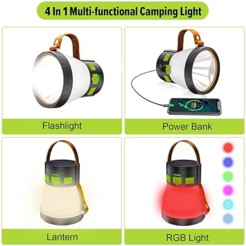 8 Lighting Modes Rechargeable Waterproof Camping Lantern with 7500mAh Battery