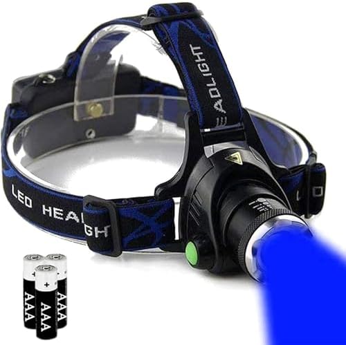 Durable Blue Light Headlamp for Night Fishing and Hunting