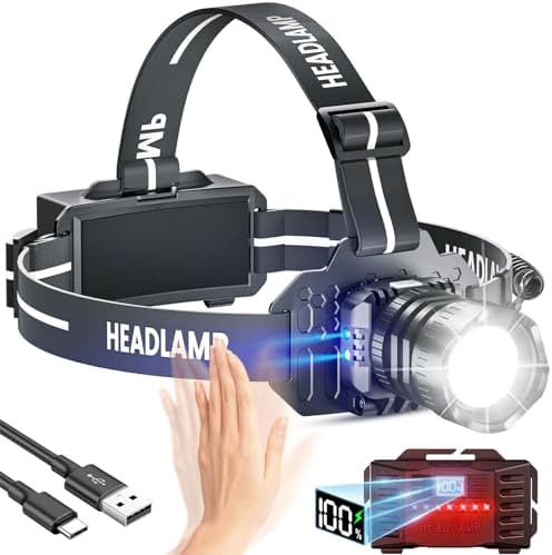 Sogdeco Rechargeable Headlamp 150000LM Super Bright