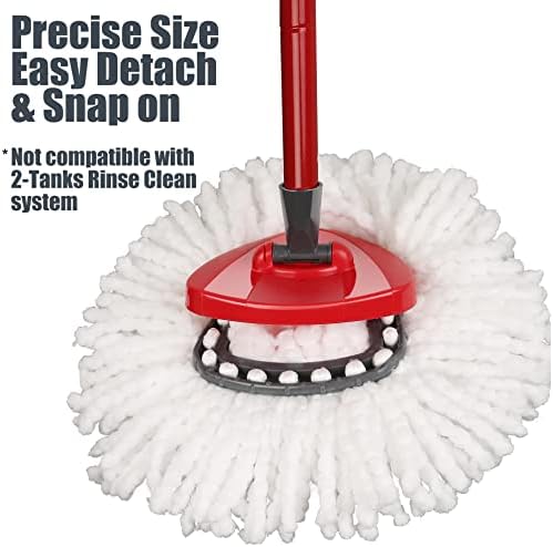 Homsis Mop Replace Head 3 Pack Microfiber