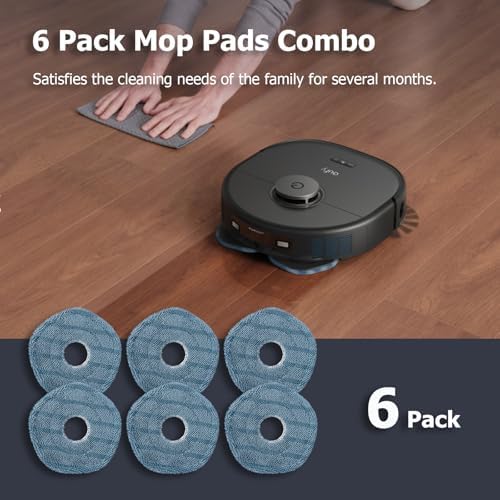 6-Piece Upvote Mop Pads for X10 Pro Omni Robot Vacuum