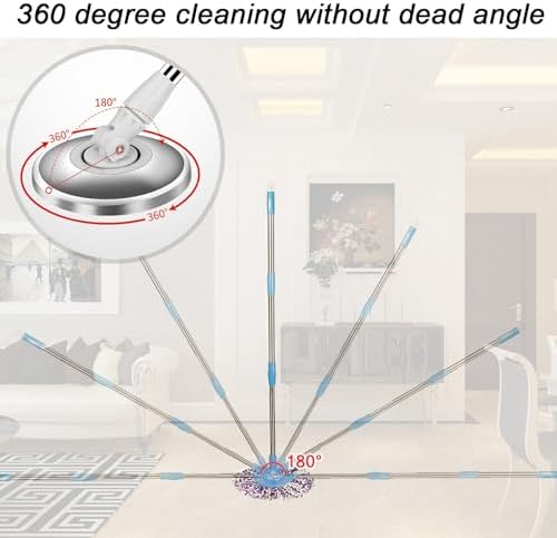 Sturdy Replacement Handle for Spin Mops 360-Degree Flexibility and Durability