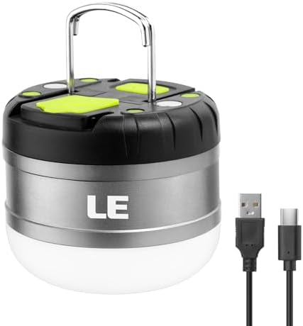 Lighting EVER LE LED Camping Lantern with 5 Modes and Power Bank