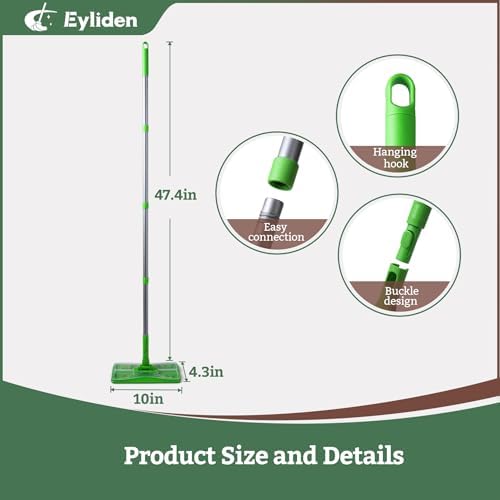 Eyliden Floor Mop Kit with 24 Refills