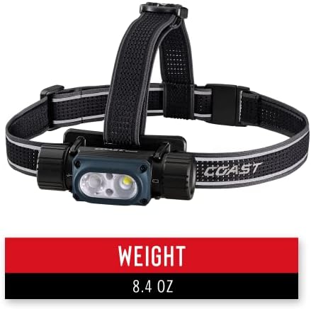 Coast WPH34R Headlamp Waterproof Rechargeable for Camping Hiking