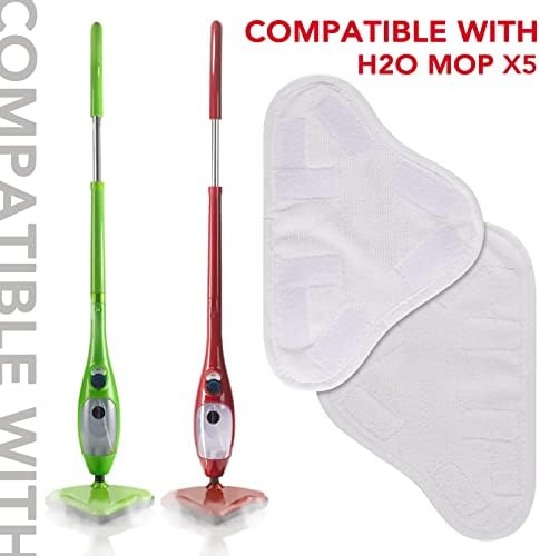 Microfiber Steam Mop Pad Replacement for H2O H20 Steam Cleaners - 8-Pack