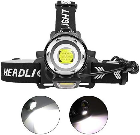 12000 Lumen Proforus XHP90 Headlamp - Premium for Hiking Camping