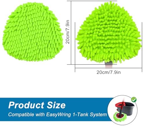 YuunaieChenille Mop Replacement for O Cedar System Soft Durable Mop Head Set