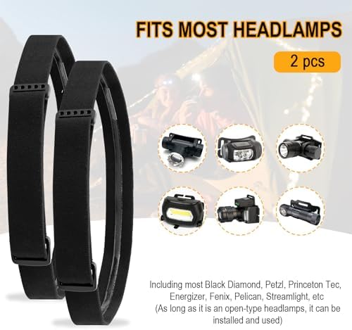 Elastic Headlamp Strap Replacement For Camping Hiking