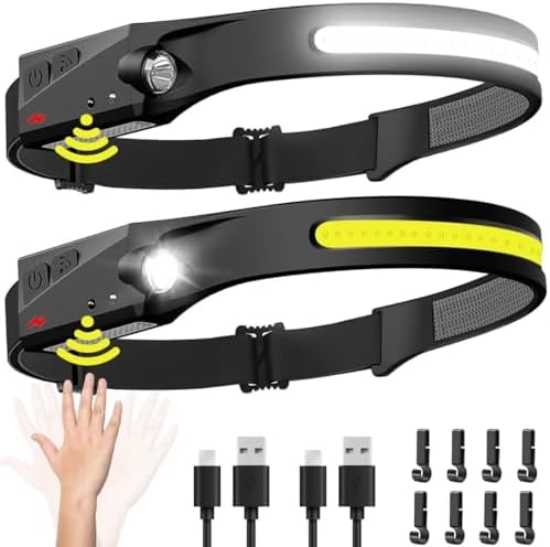 230 Wide Beam Headlamp with Motion Sensor Rechargeable camping accessory