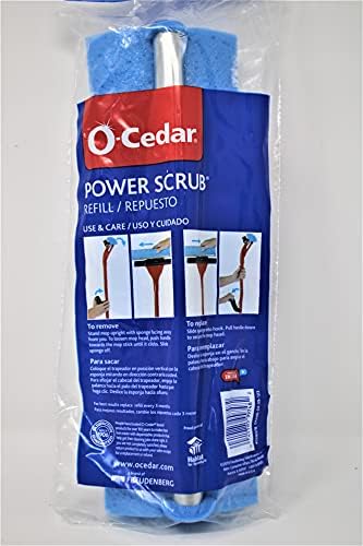 O-Cedar Power Scrub 10 in L Microfiber Sponge Mop Refill