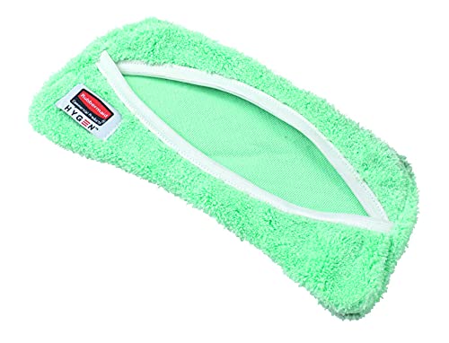 Rubbermaid Commercial HYGEN Quick-Connect Mop Cover 8-inch Green WetDrop Mop Frame